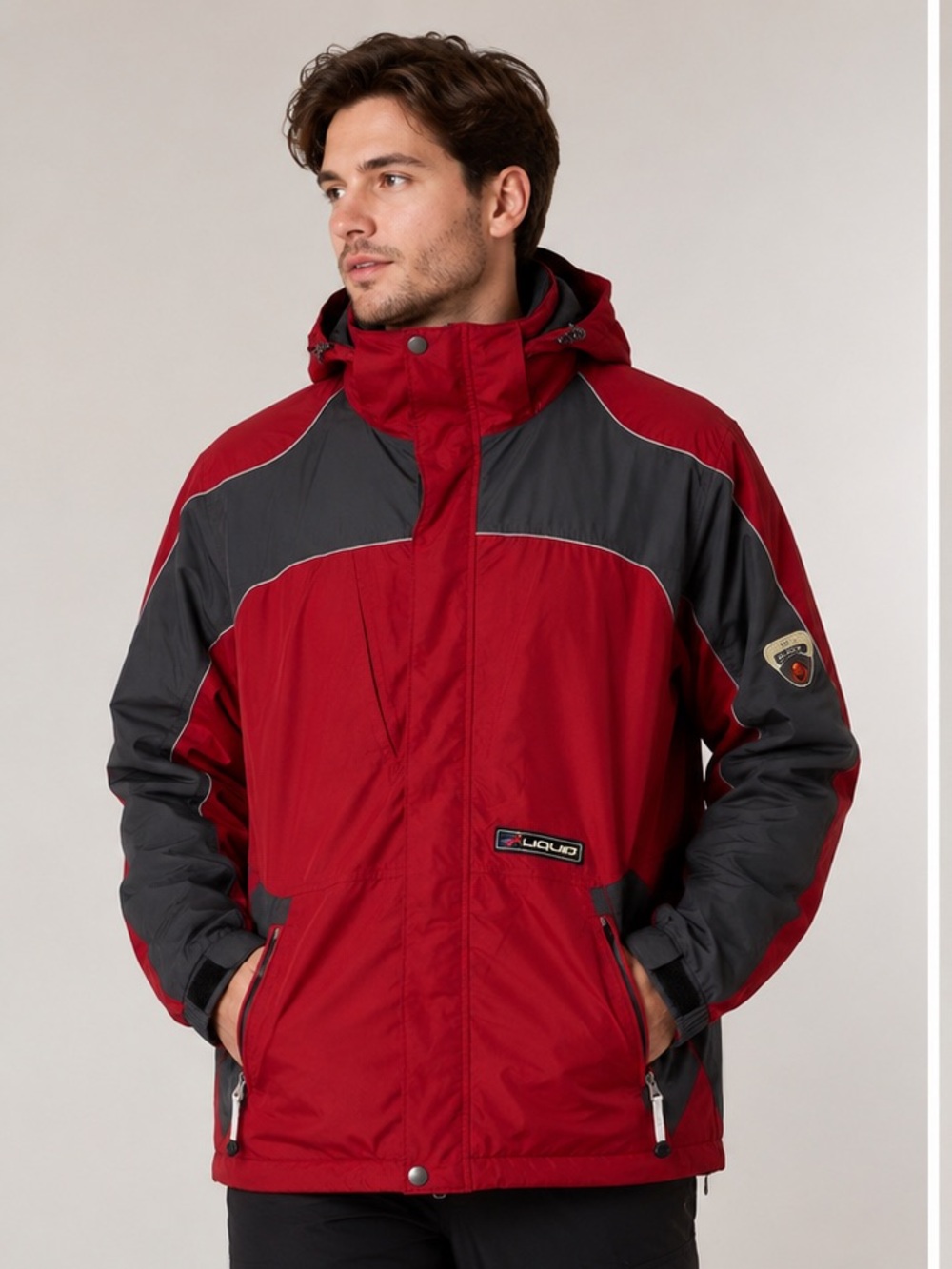 Liquiud Men’s Red & Gray Snowboard Ski Jacket Size L